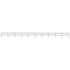 vidaXL Garden Fence with Hoop Top Steel 1781.5x80 cm Black