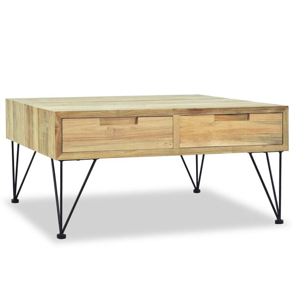 vidaXL Coffee Table 80x80x40 cm Solid Teak