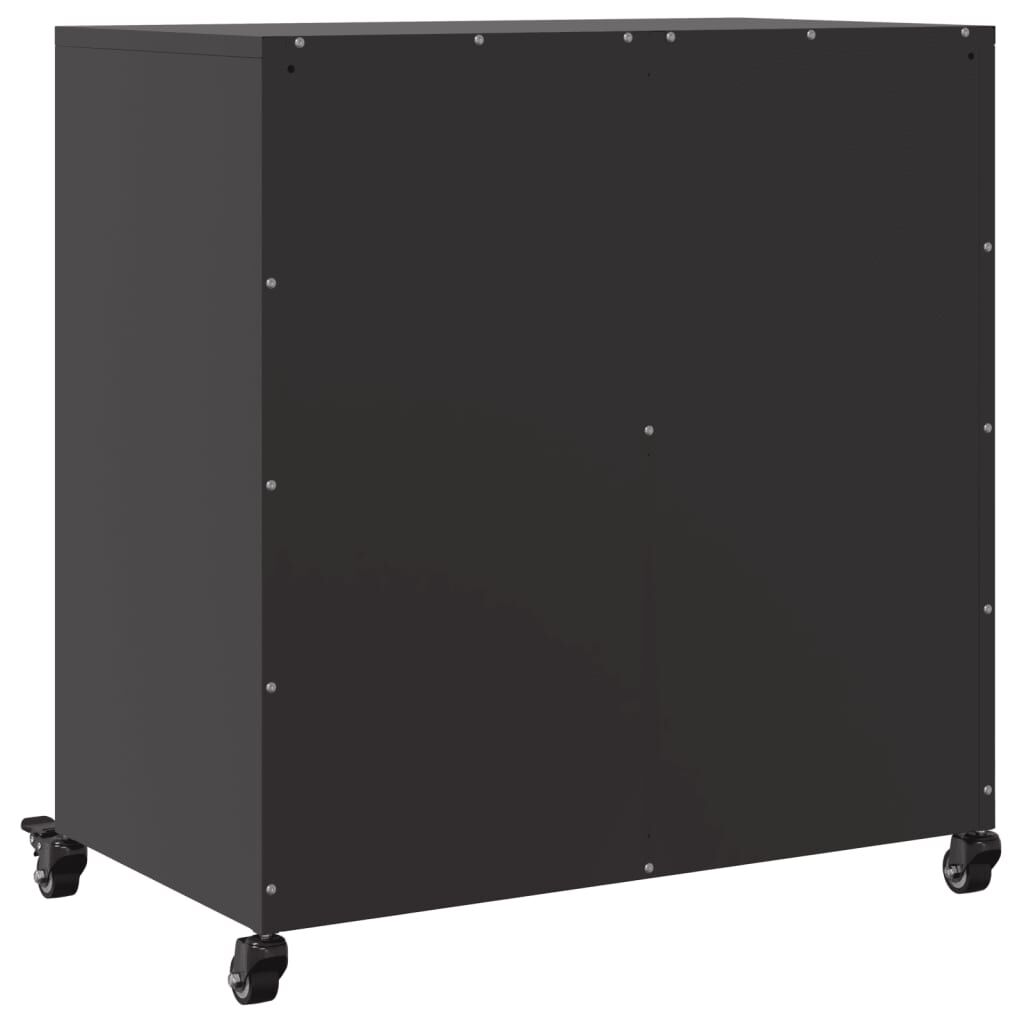 vidaXL Sideboard Black 68.5x39x72 cm Steel