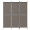 vidaXL 3-Panel Room Divider Anthracite 150x180 cm Fabric