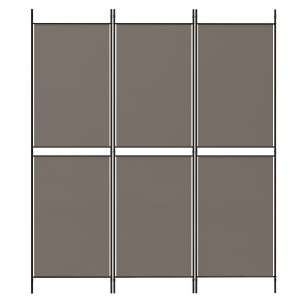 vidaXL 3-Panel Room Divider Anthracite 150x180 cm Fabric
