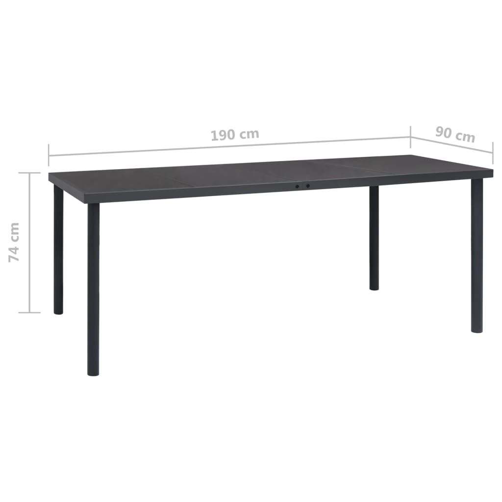 vidaXL 7 Piece Outdoor Dining Set Steel