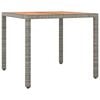 vidaXL 9 Piece Garden Bistro Set with Cushions Grey Poly Rattan