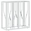 vidaXL Console Table 70x30x70 cm Stainless Steel and Glass