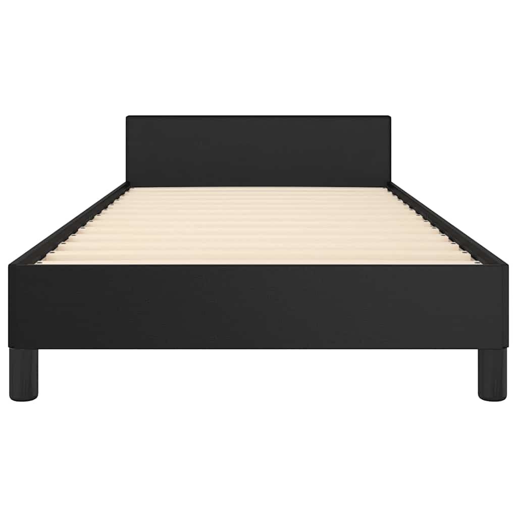 vidaXL Bed Frame without Mattress Black Twin XL Faux Leather