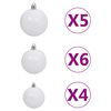 vidaXL Artificial Hinged Christmas Tree 150 LEDs & Ball Set 150 cm