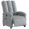 vidaXL Electric Massage Recliner Chair Light Grey Fabric