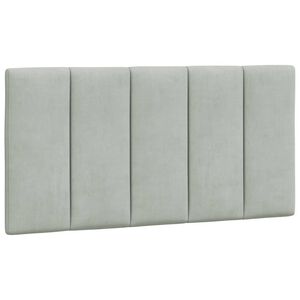 vidaXL Headboard Cushion "Hanko" Light Grey 100 cm Velvet