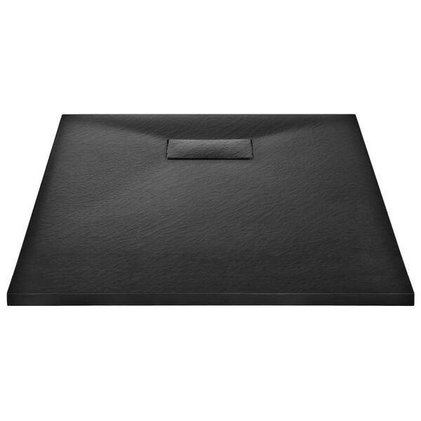 vidaXL Shower Base Tray SMC Black 100x70 cm