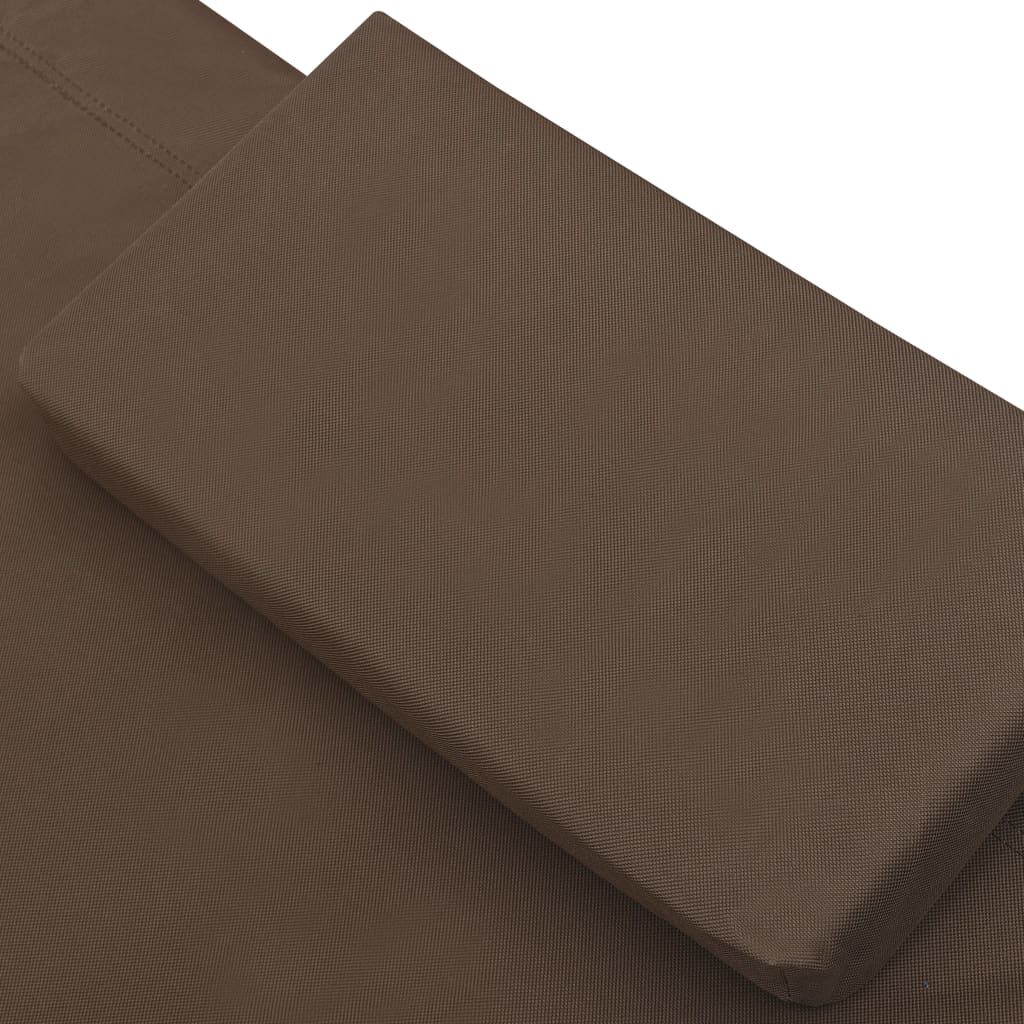 vidaXL Outdoor Lounge Bed Fabric Brown