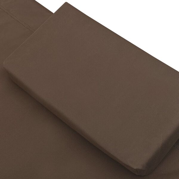 vidaXL Outdoor Lounge Bed Fabric Brown