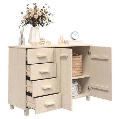 vidaXL Sideboard HAMAR Honey Brown 113x40x80 cm Solid Wood Pine