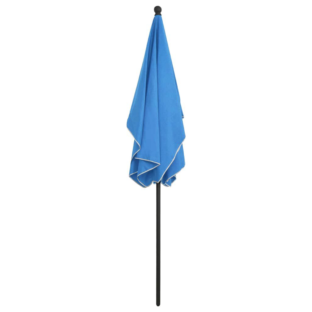 vidaXL Garden Parasol with Pole 210x140 cm Azure Blue
