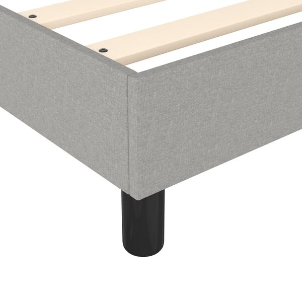 vidaXL Bed Frame without Mattress Light Grey Twin Fabric (US Only)