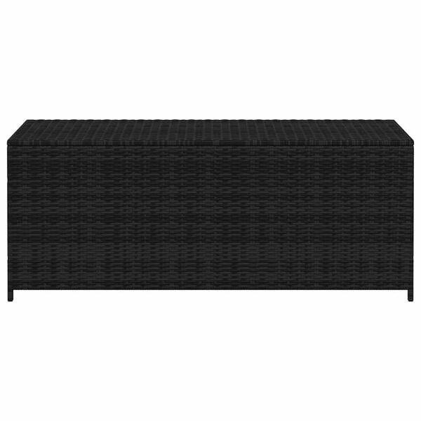 vidaXL Garden Storage Box Black 150x50x60 cm Poly Rattan