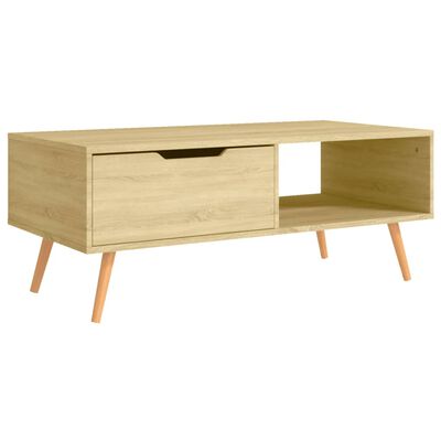 vidaXL Coffee Table Sonoma Oak 100x49.5x43 cm Engineered Wood
