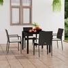 vidaXL Garden Chairs with Cushions 4 pcs Poly Rattan Black