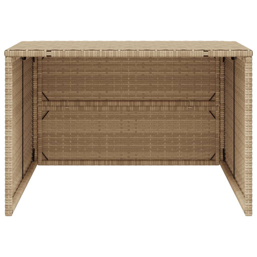 vidaXL Robot Mower Garage Beige 86x90x52/57 cm Poly Rattan