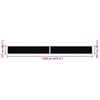 vidaXL Retractable Side Awning Black 117x1200 cm