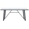 vidaXL Dining Table White 180x90x75 cm Tempered Glass