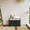 vidaXL Storage Bench with Cushion Black 80x51x52 cm Poly Rattan