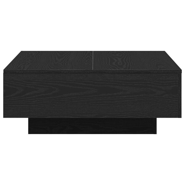 vidaXL Coffee Table Black oak 80 x 80 x 31 cm Engineered wood