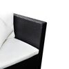 vidaXL 4 Piece Garden Lounge Set with Cushions Poly Rattan Black