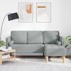 vidaXL Sofa Set with Cushion Light Grey Polyester