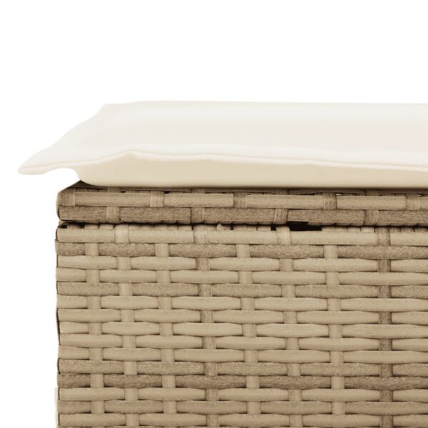 vidaXL 8 Piece Garden Sofa Set with Cushions Beige Poly Rattan