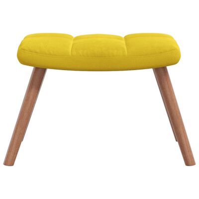 vidaXL Relaxing Chair with a Stool Mustard Yellow Velvet