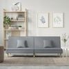 vidaXL Sofa Bed Light Grey Fabric