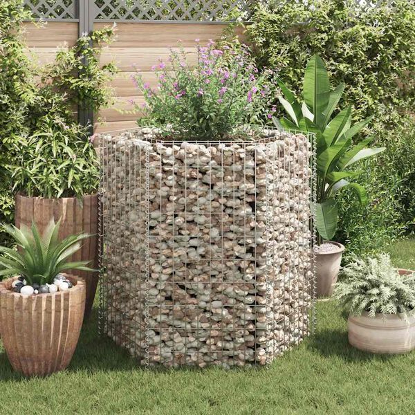 vidaXL Hexagonal Gabion Raised Bed 100x90x100 cm