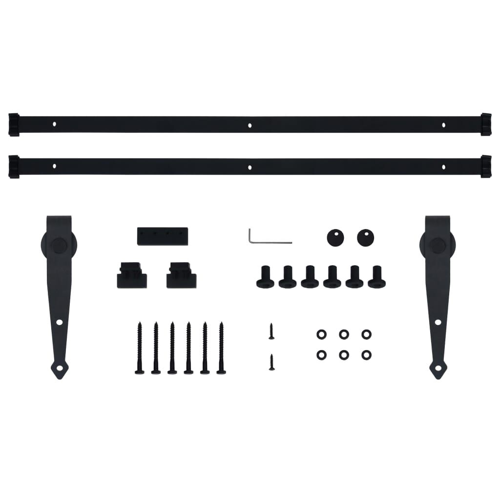 vidaXL Mini Sliding Cabinet Door Kit Carbon Steel 183 cm