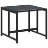 vidaXL 17 Piece Garden Dining Set Black Textilene