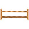 vidaXL Shoe Rack with 2 Shelves 100x27x40 cm Solid Oak Wood