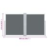 vidaXL Patio Retractable Double Side Awning 170x600 cm Anthracite