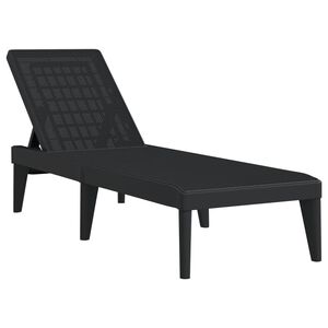 vidaXL Sun Lounger Anthracite 186x60x29 cm PP