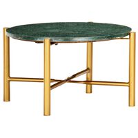 vidaXL Coffee Table Green 60x60x35 cm Real Stone with Marble Texture