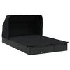 vidaXL 2-Person Sunbed with Foldable Roof Black 213x118x97 cm Poly Rattan