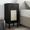 vidaXL Bedside Cabinet SENJA Rattan Look Black 40x35x80 cm Solid Wood Pine