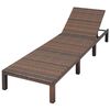 vidaXL Sun Lounger with Cushion Poly Rattan Brown