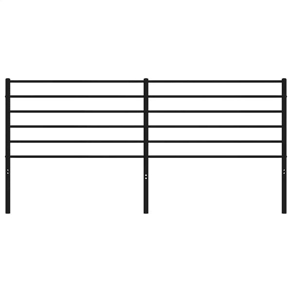 vidaXL Metal Headboard Black 193 cm