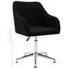 vidaXL Swivel Dining Chair Black Fabric