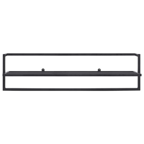 vidaXL Towel Rack Black 95x25x22 cm Iron