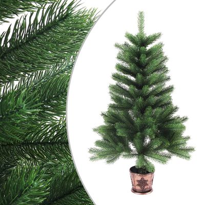 vidaXL Artificial Pre-lit Christmas Tree with Ball Set 90 cm Green