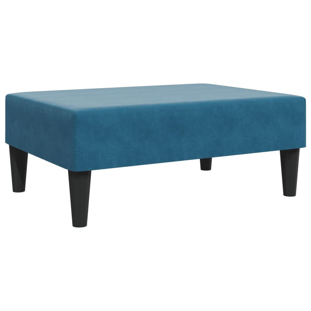 vidaXL Footstool Blue 77x55x31 cm Velvet