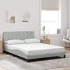 vidaXL Bed Frame without Mattress "Hanko" Light Grey 137x190 cm Double Velvet