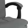 vidaXL Reclining Office Chair Dark Grey Fabric