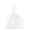 vidaXL Corner Artificial Christmas Tree LEDs&Ball Set White 210 cm PVC