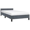 vidaXL Bed Frame without Mattress Dark Grey 100x190 cm Velvet